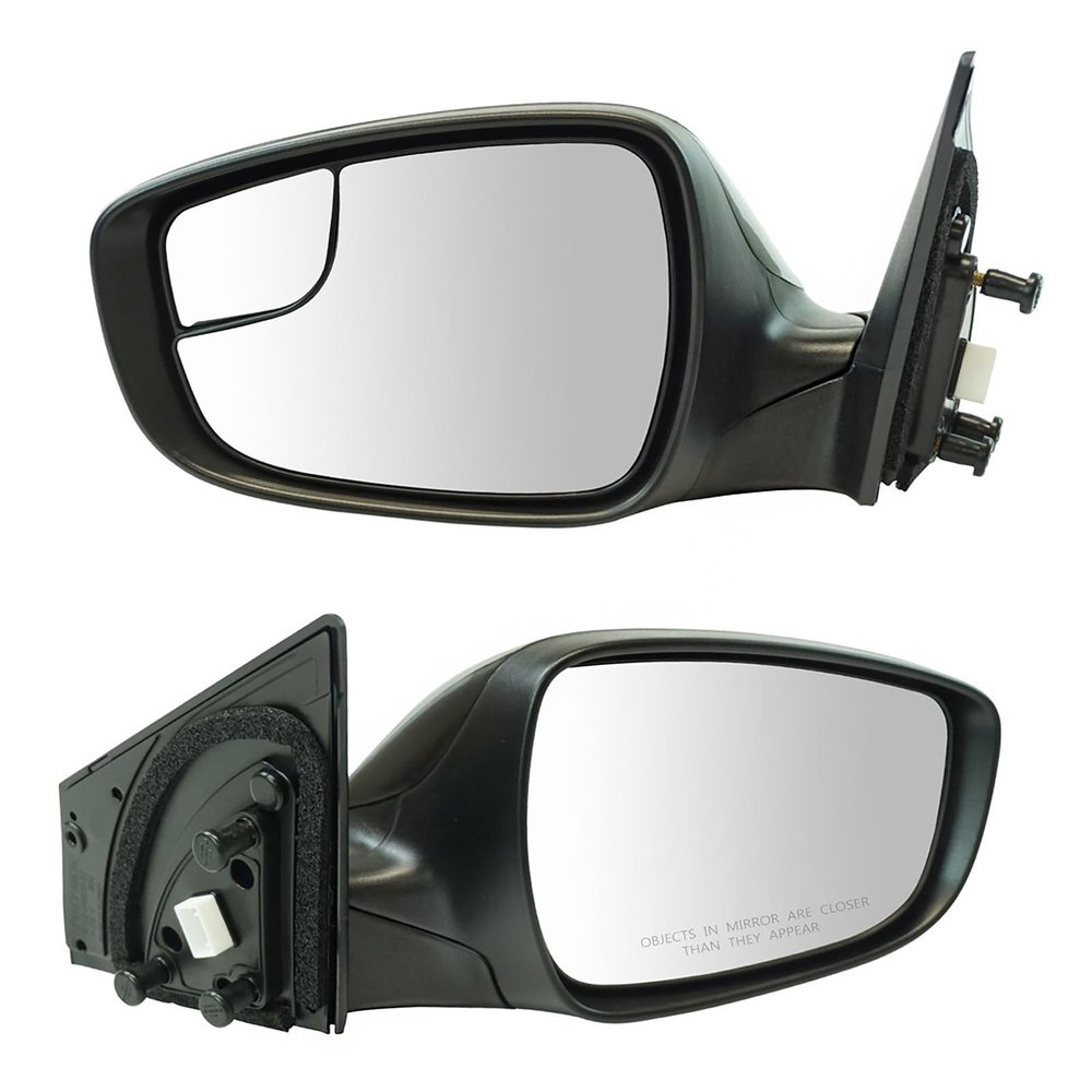 TRQ 2 Piece Driver and Passenger Side Mirror Assembly Set Electric
