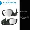 TRQ 2 Piece Driver and Passenger Side Mirror Assembly Set Electric view 2