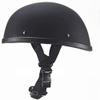 German Style Open Face Road Riding Beanie Helmet Low Profile Chopper Motorcycle Half Helmet = Small and Light Summer Cool Skull Cap for Adult Men and Wome DOT Approved -Matte black-2XL view 1
