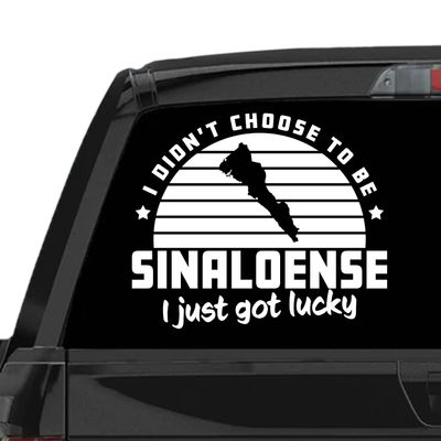 Mexico Decals for Trucks Sticker para Trocas Calcomania para Carro Frase Graciosa I Didn't Choose to be from Mexico Personalized (10" x 8.25", Sinaloa)