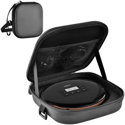 ANKHOH Portable CD Player Case with Belt, for Deluxe, for Sunoony, for MEGATEK, for Gueray, for ARAFUNA, for Klim, Travel Carrying Holder Storage for Walkman and Cable Accessories (Case Only) (Black)