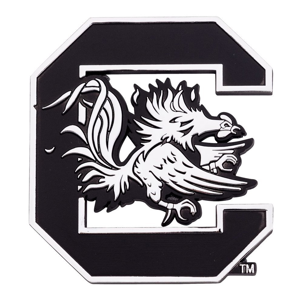 Desert Cactus University of South Carolina Metal 3D Auto Car Emblem Sticker Chrome Gamecocks USC Cocky Premium Truck Vehicle Emblems