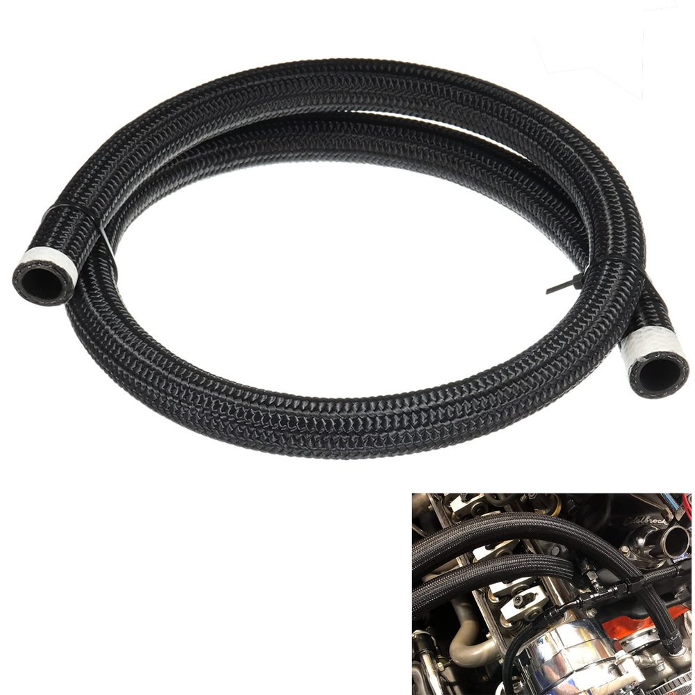 BULL BOOST PERFORMANCE 5 Ft 8AN AN8 (3/8") Universal Braided Stainless Steel Oil Fuel Gas Line Hose