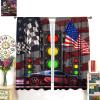 Kazynee Teens Race Car Blackout Curtains - Cool Racing Car Extreme Speed Sports American Flag Design Rod Pocket Window Curtain Set Energy Saving Thermal Insulated Drapes,2 Panels 63L x 27.5W view 3