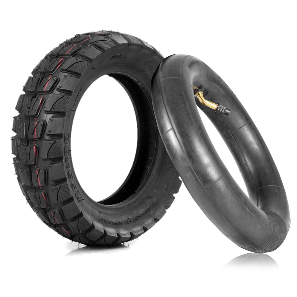 10 inch Scooter Tire, 10'' Electric Scooter Tire & Inner Tube (1 Set), Off Road City Road Tire 10in Inflatable Tyre for 255x80 Electric Scooter - Rim Size 6 Inches