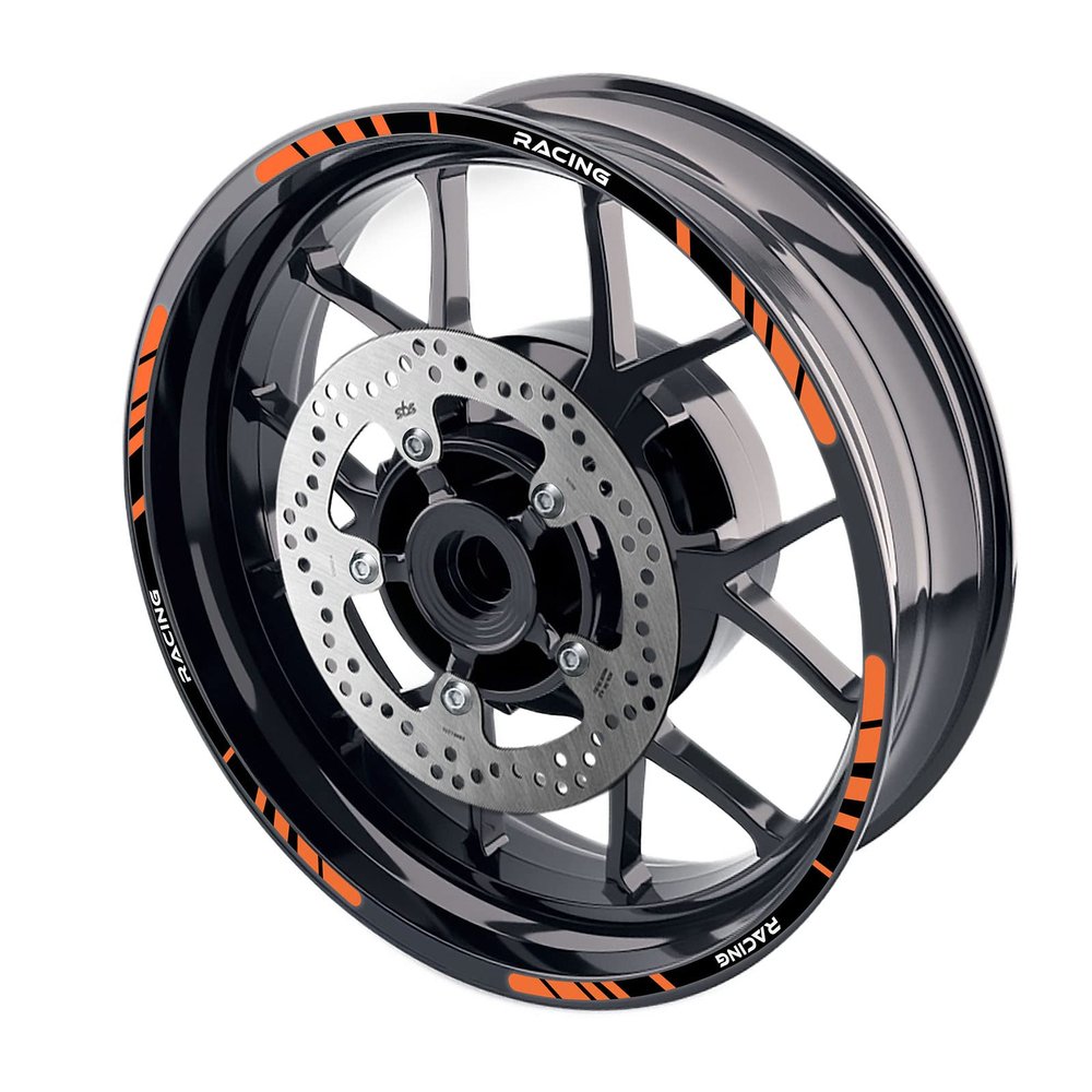 KETABAO STRIPE2 Wheel Rim Stripe 17 inch Decal Stickers Compatible with Ninja 300 13 14 15 16 17 Orange