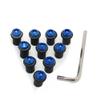 WYNMOTO Motorcycle Bolts Well nut CNC Bolt Kit Windscreen Installation Kit for Honda VFR800 1998 2005 2009 2010 2012 Works on OEM Windshields Hardware Bolts (Blue) view 3