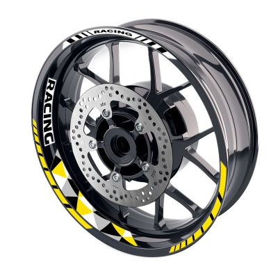 MC MOTOPARTS Yellow Wheel Rim Stripe Stickers SP13 Compatible with TUONO 1000 02-05 04 03