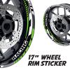 MC MOTOPARTS Green Wheel Rim Stripe Stickers SP13 Compatible with CB 599 / CB600 HORNET 98-06 05 04 view 3