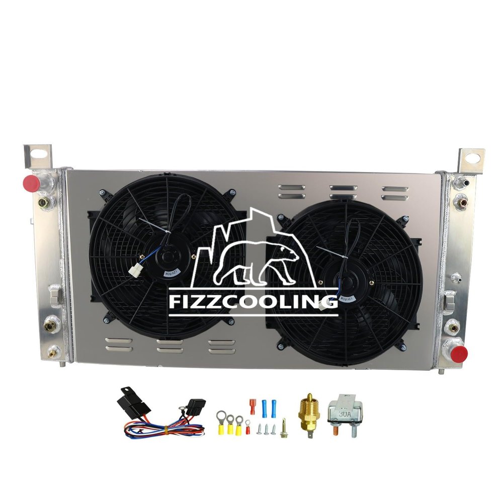 4Row Radiator Shroud Fan Relay for 1999-14 Chevy Silverado 1500,2500 GMC Yukon, radiators,replacement radiator, aluminum radiator