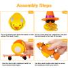 MuMyer Car Rubber Duck, Yellow Duck Car Dashboard Decorations with Mini Witch Hat Skateboard Musical Instrument Sunglasses Necklace view 2