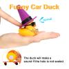 MuMyer Car Rubber Duck, Yellow Duck Car Dashboard Decorations with Mini Witch Hat Skateboard Musical Instrument Sunglasses Necklace view 3
