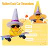 MuMyer Car Rubber Duck, Yellow Duck Car Dashboard Decorations with Mini Witch Hat Skateboard Musical Instrument Sunglasses Necklace view 4