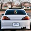 Angry Cat V1 Windshield Rear Window Decal Car Sticker Banner JDM Vinyl Graphics Stance Kanji Drift (Cranberry Red Matte, 16" X 19.5") view 3