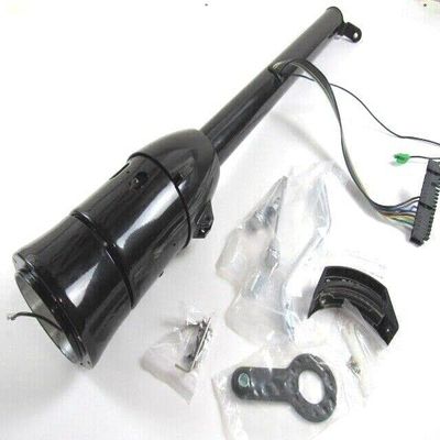 Compatible with Universal 28'' Tilt Compatible with Automatic Steering Column W/Wheel Adapter Black S81002BK