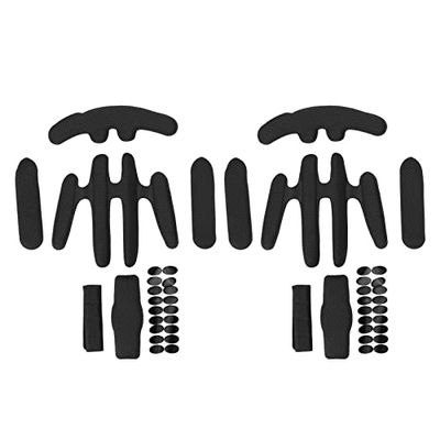 VBESTLIFE Cycling Helmet Sponge Pads Kit, 2 Sets Helmets Padding Kit with Helmet Lining for Electric Riding(Black)