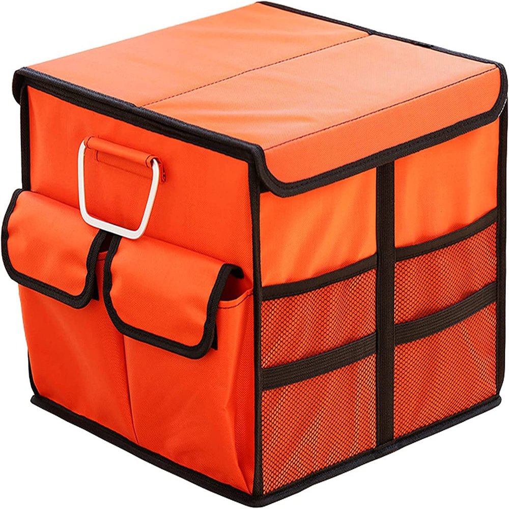 WANGZHENG Car Trunk Organizer Foldable Trunk Bag Car Storage Box,Trunk Storage Box,Foldable Car Storage Box-Orange||35 * 35 * 30cm
