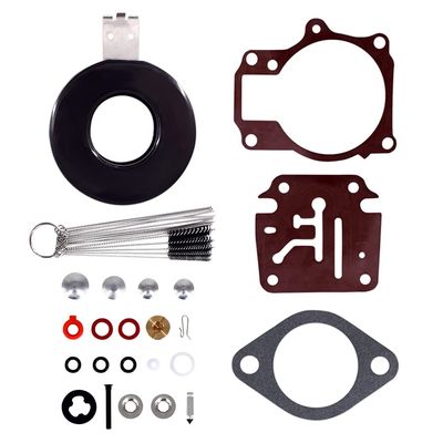 396701 392061 398729 Carburetor Repair Kit with Float Fit for Johnson Evinrude 18 20 25 28 30 35 40 45 48 50 55 60 65 70 75 HP Replace Part Number Sierra 18-7222 18-7042 Mallory 9-37107