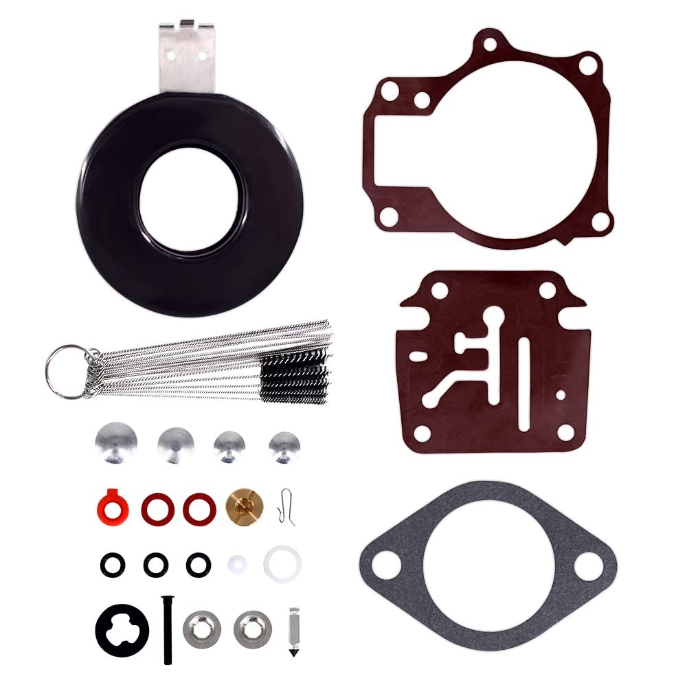 396701 392061 398729 Carburetor Repair Kit with Float Fit for Johnson Evinrude 18 20 25 28 30 35 40 45 48 50 55 60 65 70 75 HP Replace Part Number Sierra 18-7222 18-7042 Mallory 9-37107