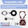 396701 392061 398729 Carburetor Repair Kit with Float Fit for Johnson Evinrude 18 20 25 28 30 35 40 45 48 50 55 60 65 70 75 HP Replace Part Number Sierra 18-7222 18-7042 Mallory 9-37107 view 2