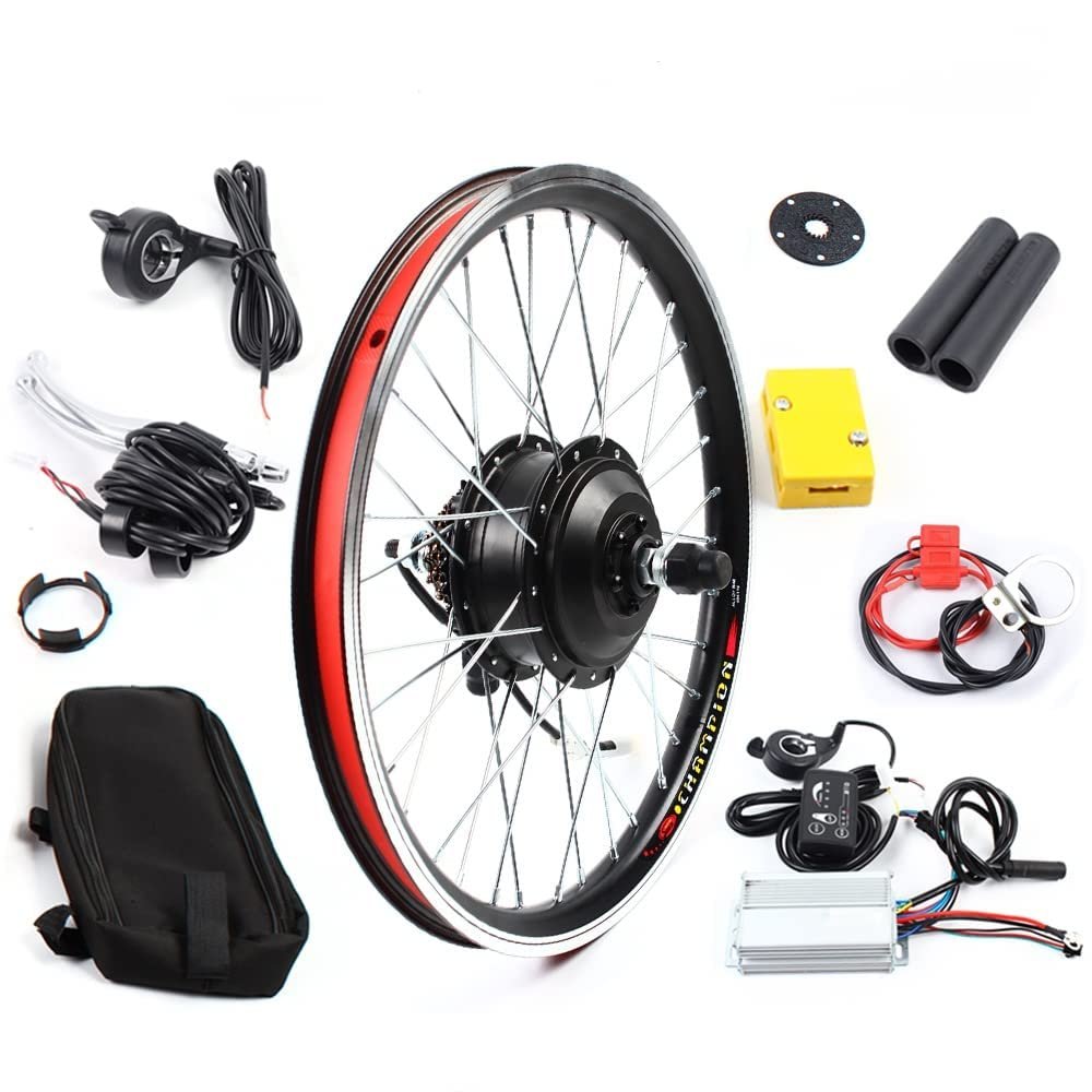 20" Rear Wheel Electric Bike Conversion Kit, 36V 250W Powerful Hub Motor Kit with SW-810LED Display, Waterproof Wire Assembly (US Stock)