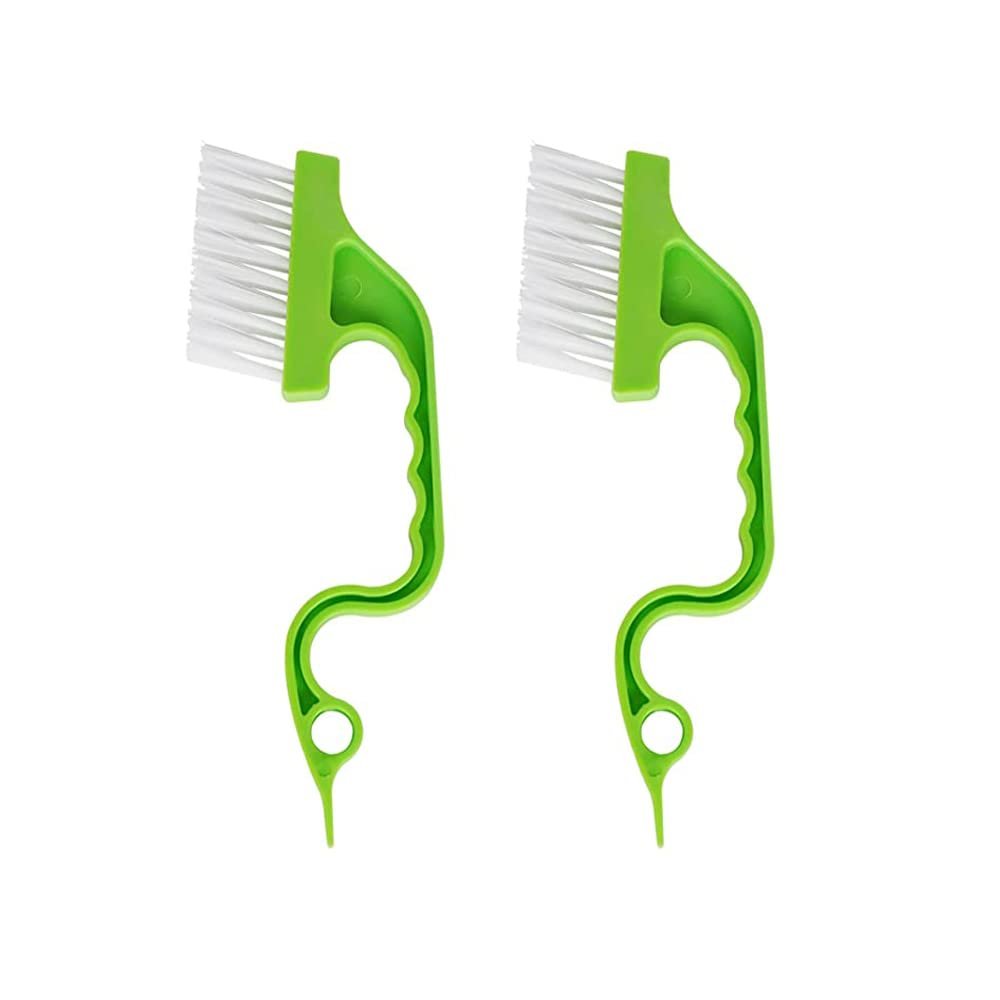 2 Pcs 2-in-1 Hand-held Groove Gap Cleaning Brush Tool for Door Window Track Venetian Blind Car Kitchen Cleaning Brushe Multipurpose