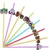 24 Monster Truck Party Favors Car Reusable Straight Straws for Monster Truck Car Birthday Party Supplies with 2 Cleaning Brushes 6 Color Straws view 1