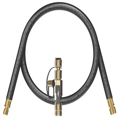 NAVAC NEVK2 Rapid Evacuation Kit | Valve Core Removal Tool and Evacuation Hose | 1/4 and 5/16 Valve Core Removal Tool | 1/2 to 1/4 Fittings High- Flow Refrigerant Hose | 1 Year Warranty