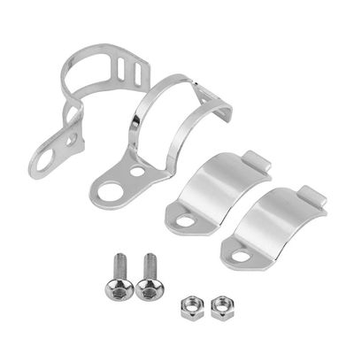 Zerone Universal Motorcycle Turn Signal Light Mount Brackets, Black Fork Clamp Relocation Kit, 30-45mm, 2 Pieces