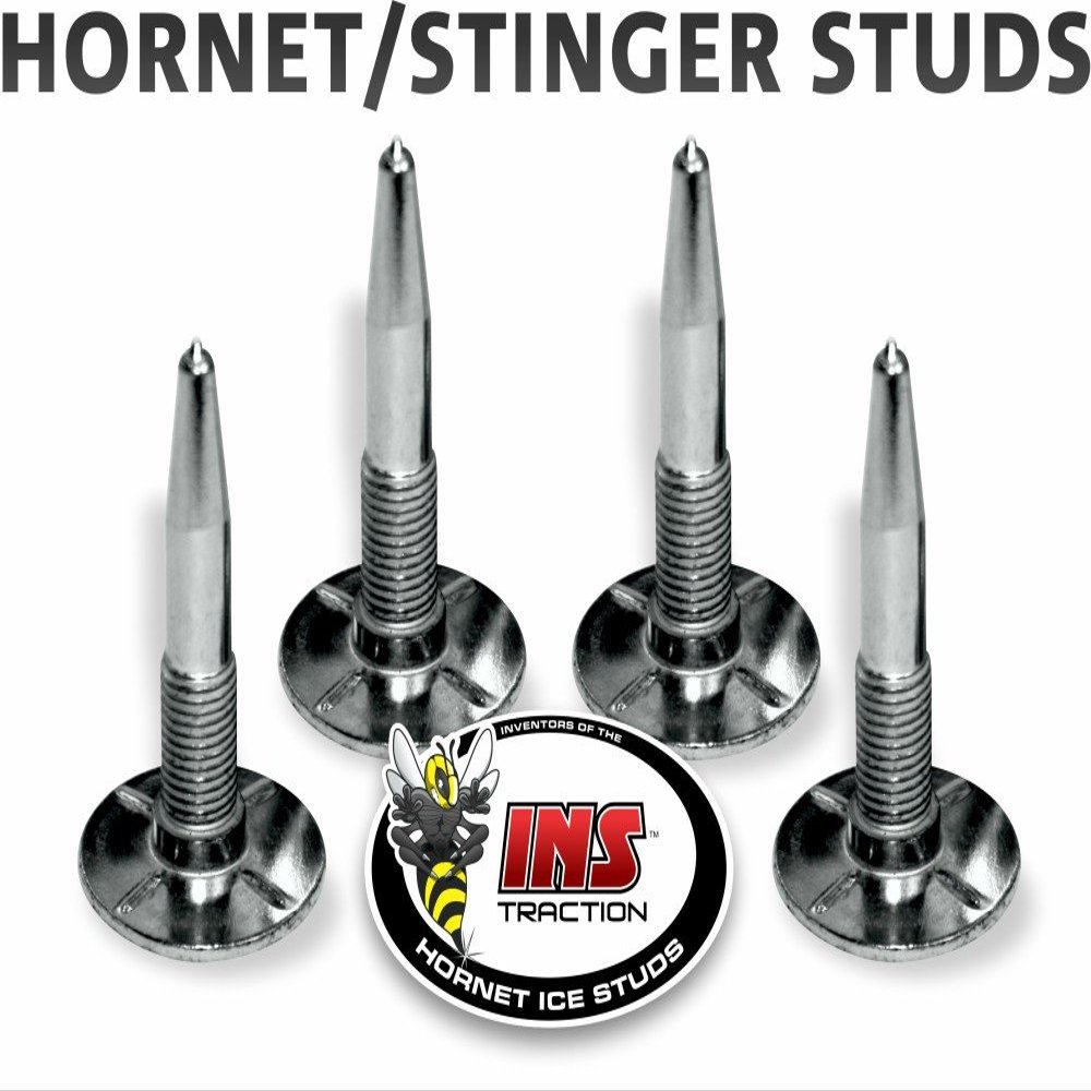 INS Products Carbide Hornet Snowmobile Studs w/Nuts, Rimless Tip, 1.95" Length, 96 Pieces