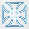 Transparent Decal Stickers of Iron Cross (Azure Blue) Premium Waterproof Vinyl Decal Stickers for Laptop Phone Accessory Helmet Car Window Mug Tuber Cup Door Wall Decoration ANDSKUS769123BE080322 view 1