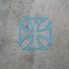 Transparent Decal Stickers of Iron Cross (Azure Blue) Premium Waterproof Vinyl Decal Stickers for Laptop Phone Accessory Helmet Car Window Mug Tuber Cup Door Wall Decoration ANDSKUS769123BE080322 view 2