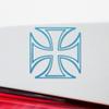 Transparent Decal Stickers of Iron Cross (Azure Blue) Premium Waterproof Vinyl Decal Stickers for Laptop Phone Accessory Helmet Car Window Mug Tuber Cup Door Wall Decoration ANDSKUS769123BE080322 view 4
