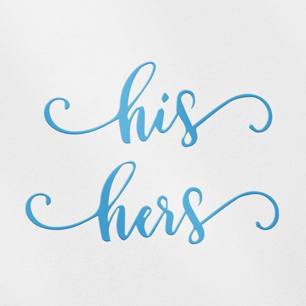 Transparent Decal Stickers of His Hers (Azure Blue) Premium Waterproof Vinyl Decal Stickers for Laptop Phone Accessory Helmet Car Window Mug Tuber Cup Door Wall Decoration ANDSKUS728814BE080322