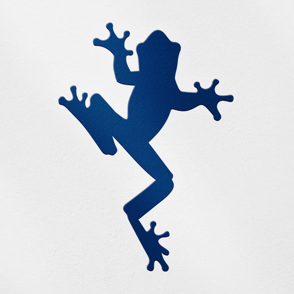 Transparent Decal Stickers of Frog Silhouette 2 (Navy Blue) Premium Waterproof Vinyl Decal Stickers for Laptop Phone Accessory Helmet Car Window Mug Tuber Cup Door Wall Decorati ANDSKUS814204AB080322