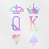Transparent Decal Stickers of Tattoo Couple King and Queen Cards (Hologram) Premium Waterproof Vinyl Decal Stickers for Laptop Phone Accessory Helmet Car Window Mug Tuber Cup Do ANDSKUS0h1426HO080322 view 1