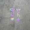 Transparent Decal Stickers of Tattoo Couple King and Queen Cards (Hologram) Premium Waterproof Vinyl Decal Stickers for Laptop Phone Accessory Helmet Car Window Mug Tuber Cup Do ANDSKUS0h1426HO080322 view 2