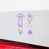 Transparent Decal Stickers of Tattoo Couple King and Queen Cards (Hologram) Premium Waterproof Vinyl Decal Stickers for Laptop Phone Accessory Helmet Car Window Mug Tuber Cup Do ANDSKUS0h1426HO080322 view 4