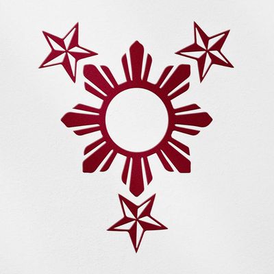 Transparent Decal Stickers of 3 Stars One Sun (Burgundy) Premium Waterproof Vinyl Decal Stickers for Laptop Phone Accessory Helmet Car Window Mug Tuber Cup Door Wall Decoration ANDSKUS515734RE080322