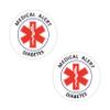 Diabetes Medical Alert Stickers 4" Reflective Vinyl Decals (Pack of 2), Weatherproof for Wheelchairs, Windows, Car Bumpers, Indoor/Outdoor Use view 1