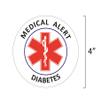 Diabetes Medical Alert Stickers 4" Reflective Vinyl Decals (Pack of 2), Weatherproof for Wheelchairs, Windows, Car Bumpers, Indoor/Outdoor Use view 2