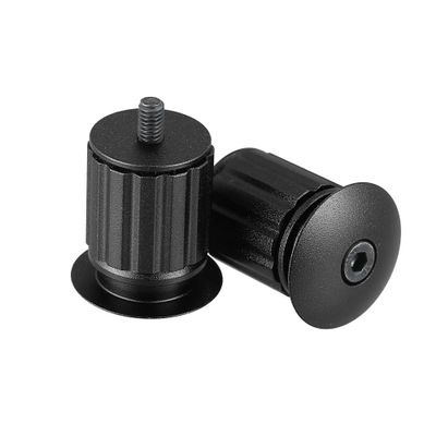 X AUTOHAUX 1 Pair Aluminum Alloy 17.5-22mm Handlebar End Plugs for Road Mountain Bicycle Adjustable Handlebar Bike Bar Ends Black