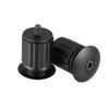 X AUTOHAUX 1 Pair Aluminum Alloy 17.5-22mm Handlebar End Plugs for Road Mountain Bicycle Adjustable Handlebar Bike Bar Ends Black view 1
