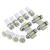 SGerste T10 SMD LED Car Interior Light Kit Festoon Map Dome Bulb License Plate Lights Xenon White 13pcs view 1