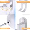 Kikerike Motorcycle Helmet Rack Wall Mount 180 Degree Rotation Metal Armet Holder Bicycle Burgonet Display Hanger Stand with 2 Hooks for Bike Baseball Rugby Helmet - White, 1 Pcs view 3