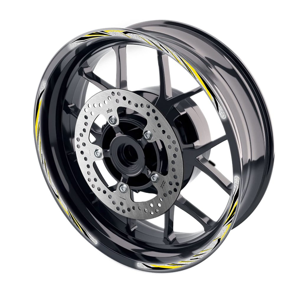 MC MOTOPARTS Yellow Reflective Wheel Rim Stickers SH12 Compatible with GSXR1000 01-20 19 18 17 16 15 1