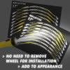 MC MOTOPARTS Yellow Reflective Wheel Rim Stickers SH12 Compatible with GSXR1000 01-20 19 18 17 16 15 1 view 3