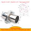 FGJQEFG Exhaust Flange Bolts Quick Fix Repair Pipe Kit w/Gasket & Hardware, 2.5'' Inch OD 3 Bolts T304 Stainless Steel Universal Flange Replacement Kit view 2