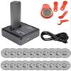 3pcs Wand Reader DS1990A Contact Touch Guard Tour Patrol Systems iButton Guard Patrol Kit with Data Downloader + 20pcs Check Points view 3