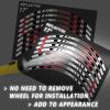 MC MOTOPARTS Red Reflective Wheel Rim Stickers SH24 Compatible with TUONO V4R 12-15 14 13 view 3